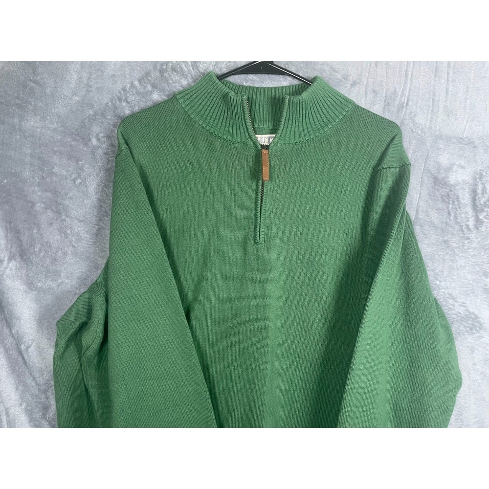 Duluth Trading Men's 1/4 Zip Pullover Sweater Green Size XL
